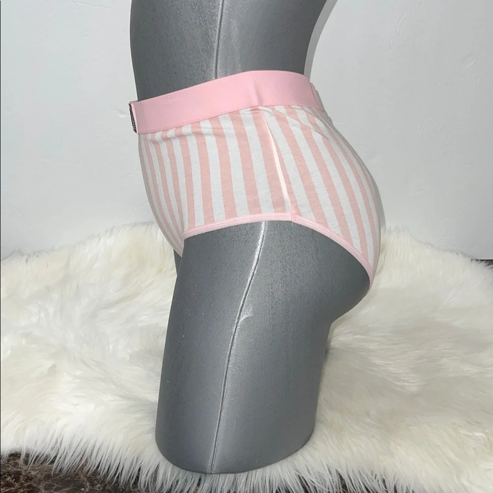 Victoria’s Secret Logo Cotton Shine Patch Modern Brief Panty Underwear. NWT